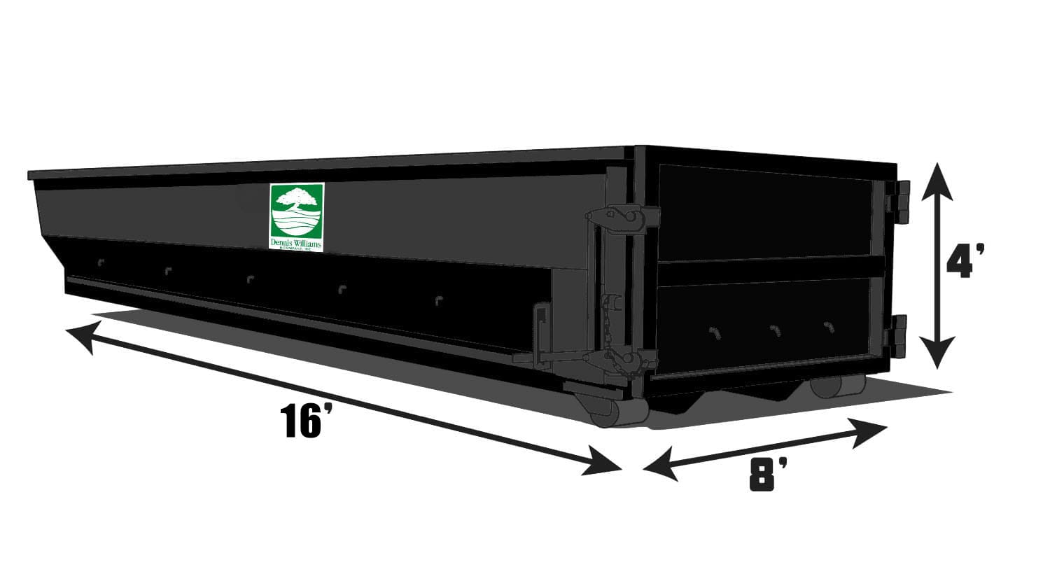 Illustration of DW 16-yard container
